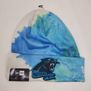 NEW New Era 2022 Sideline Ink Dye Cuffed Knit Hat - Carolina Panthers